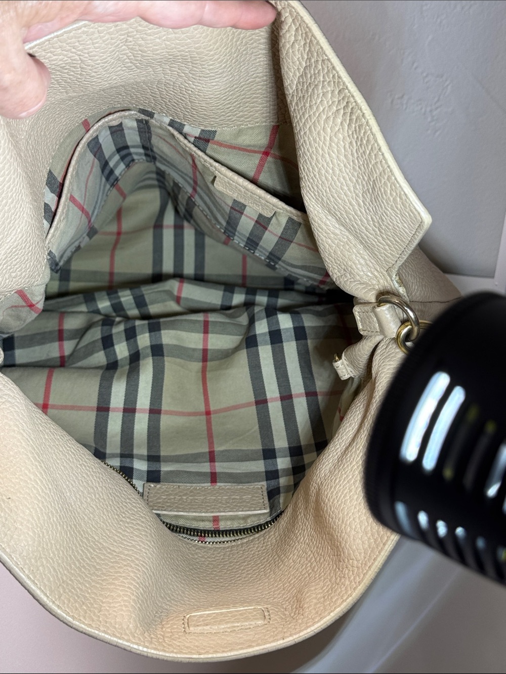 1 - Burberry Medium Cale Blush/Neutral Leather Hobo Bag - Picture 16 of 16